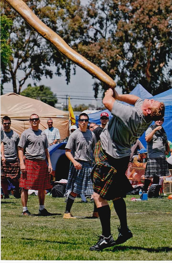 Caber Toss: why long sticks give you trouble
